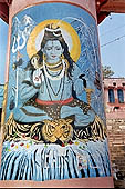 Varanasi - Dashaswamedh Ghat - Shiva the Lord of Ascetics absorbed in Samadhi on the Kailas mountain